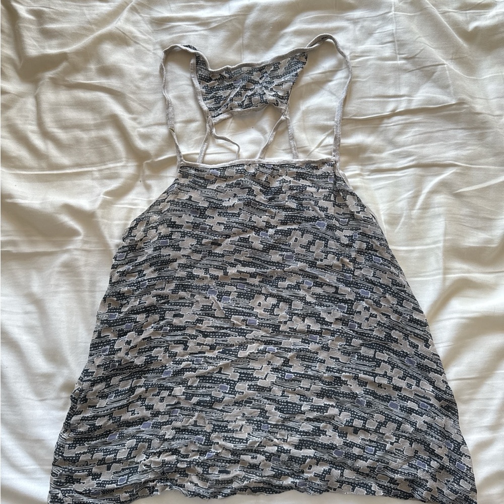 Stylish Gray Patterned Women's Top